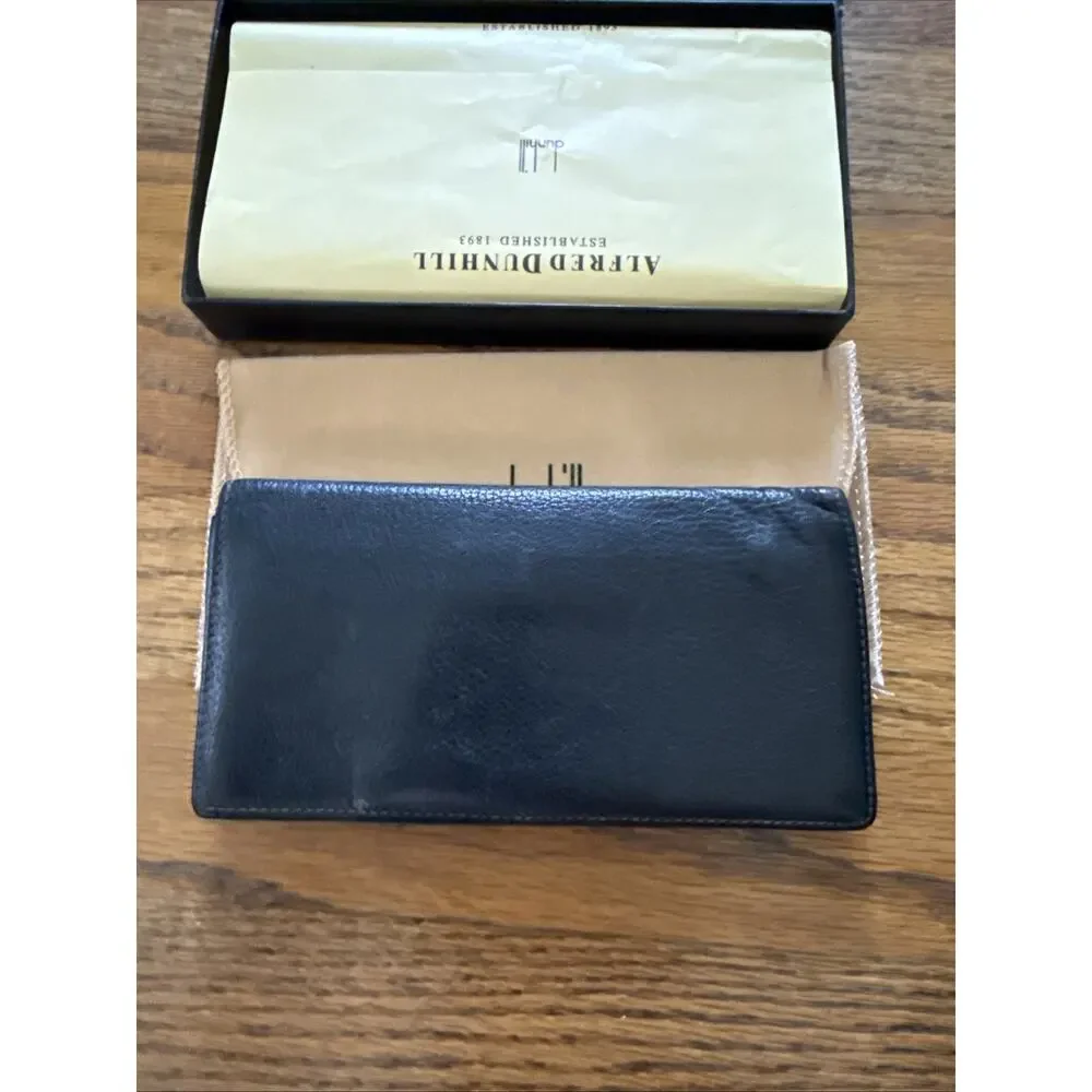 Vintage ALFRED DUNHILL Long Leather Wallet with ID Window - Boxed